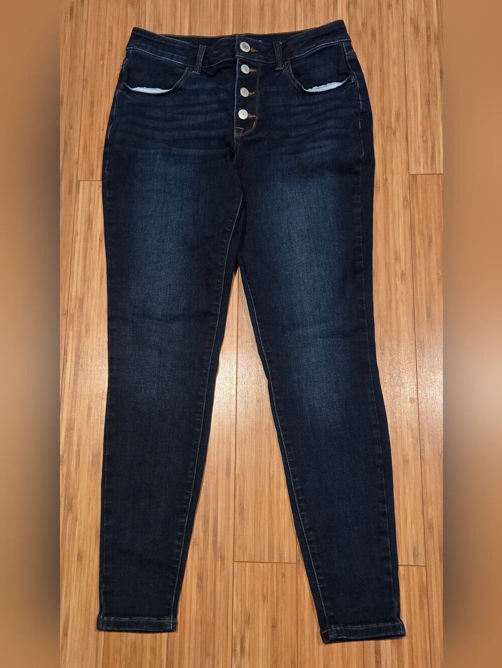 Maurices High-Rise Dark Wash Women’s Button-Fly Jeans